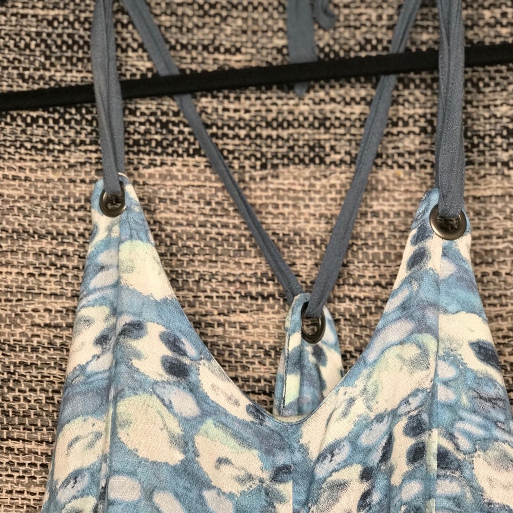 Free People “Sky Combo” Flouncy Blouse NWT
